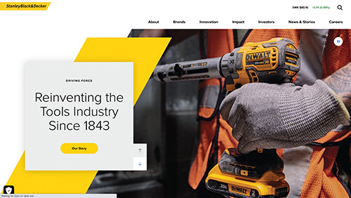 Stanley Black & Decker website link